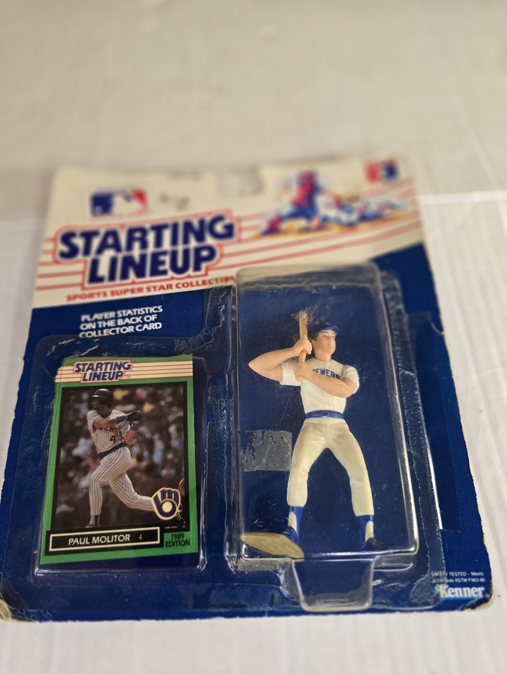 Vintage 1989 PAUL MOLITOR Starting Lineup - SLU Sports Figure MILWAUKEE BREWERS